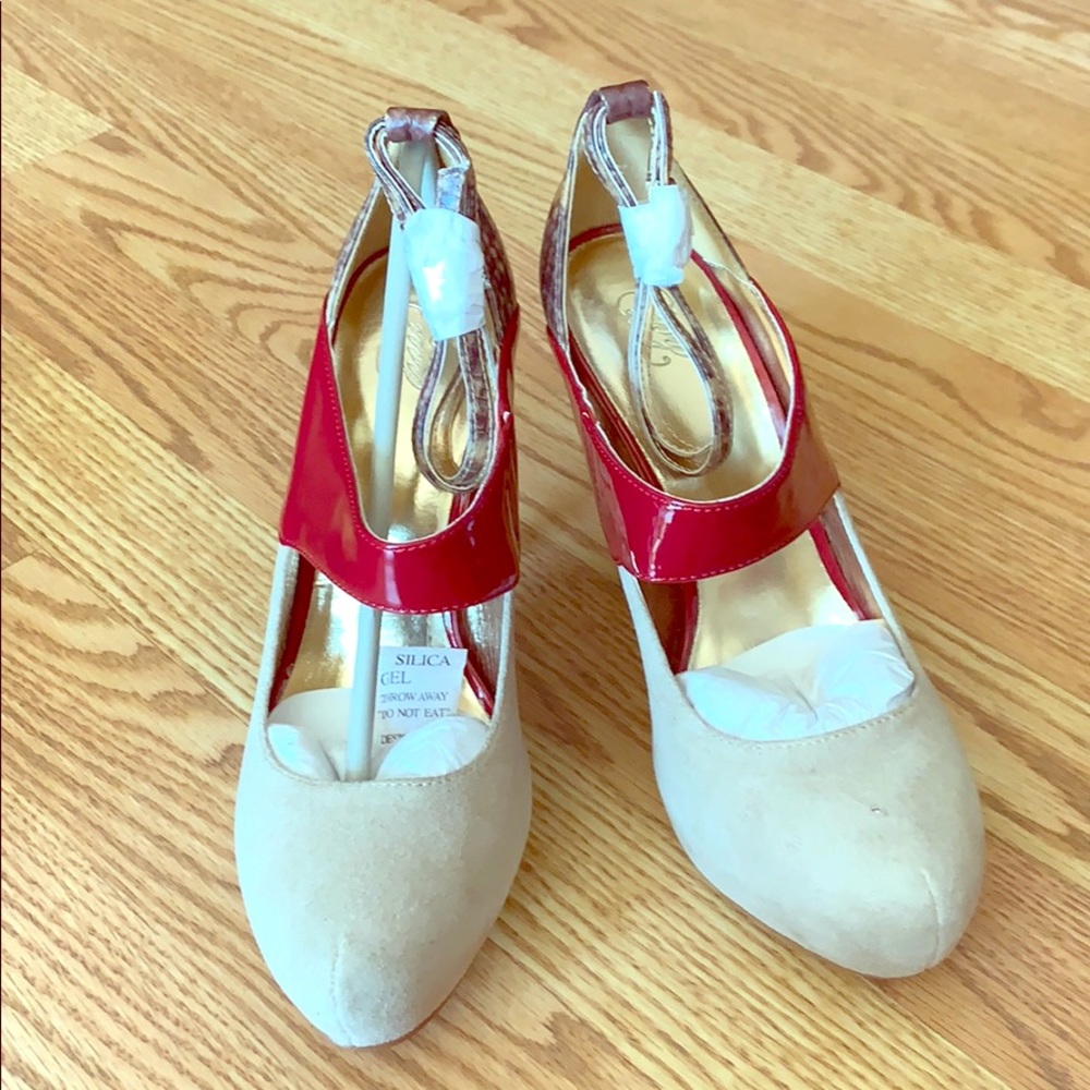 High heeled shoes